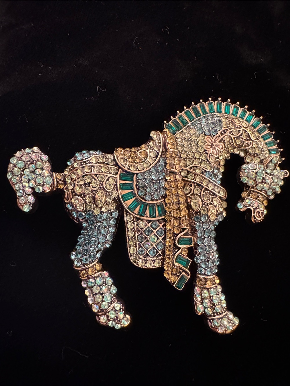 Heidi Daus Jeweled Accent Pin - Turquoise & Gold